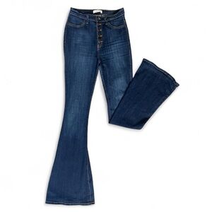 F7- Vibrant Dark Blue Flare Jeans Women’s Size 11